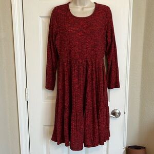 NWT Torrid Size 00 Red Midi Dress